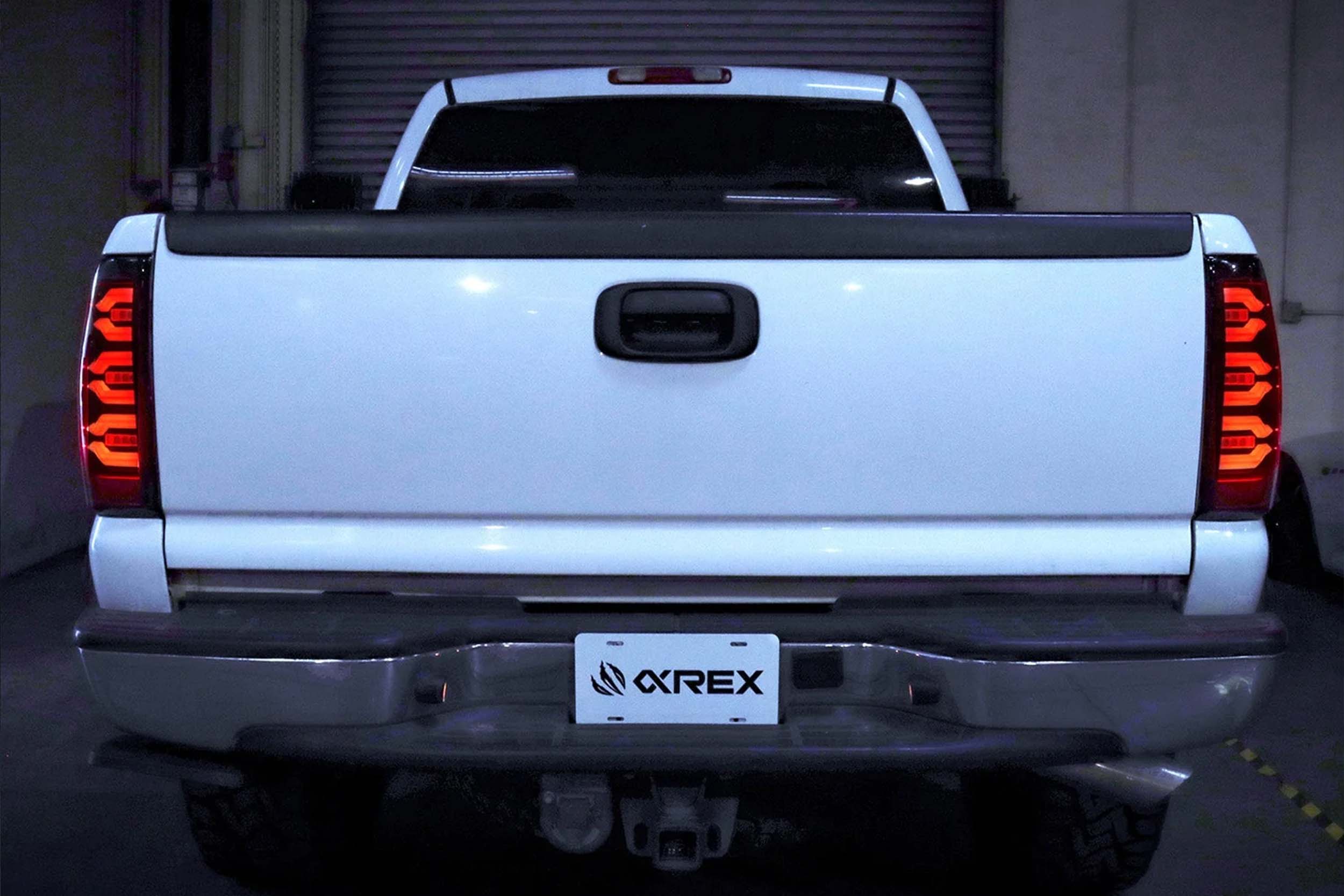 LED Tail Lights For 99-06 Chevy Silverado & GMC Sierra – Chrome Housing, Red Clear Lens, W/ Harness