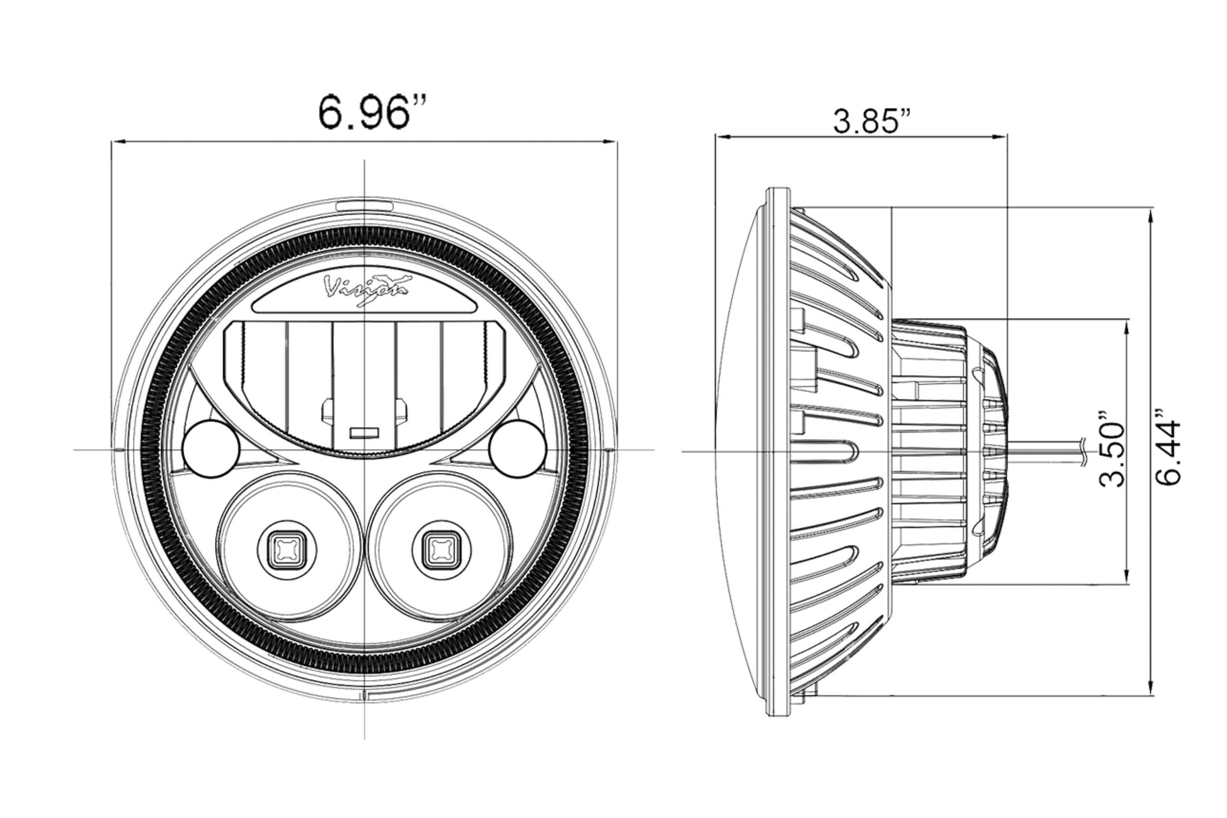 Vision X LED Headlights: Jeep Wrangler JK (07-16) I HR