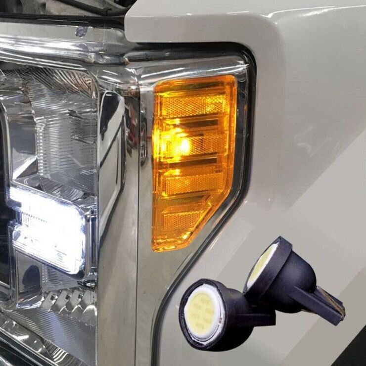 2017+ Ford F-350 driver and passenger side marker LED upgrade MK2 bulb installation
